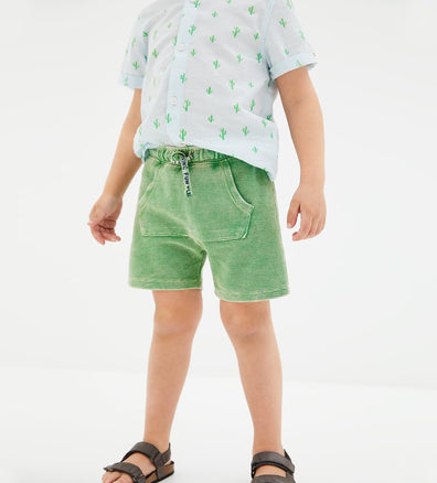 BOY'S OTTOMAN BERMUDA GREEN SHORTS|ZR-(3M-4Y)
